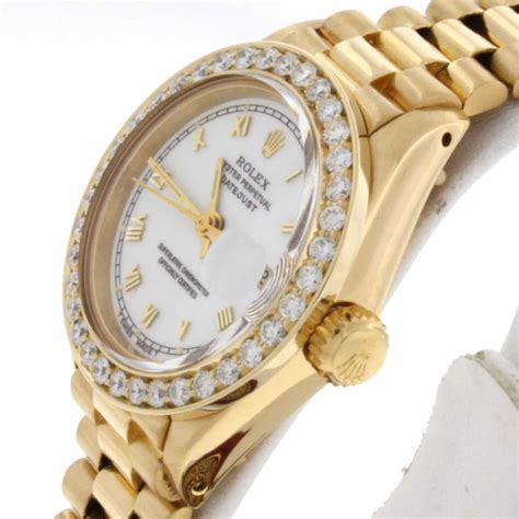 rolex lady datejust 18kt gold